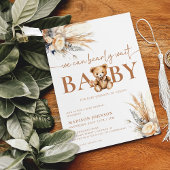 Boho Pampas Grass Baby shower We kunnen nauwelijks Kaart