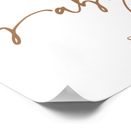 Boho Pampas Grass Baby shower Welkomstteken Poster (Hoek)