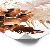 Boho Pampas Grass Baby shower Welkomstteken Poster (Hoek)