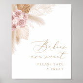 Boho Pampas Grass Baby's zijn zoet Poster (Voorkant)