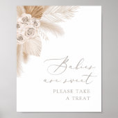 Boho Pampas Grass Baby's zijn zoet Poster (Voorkant)