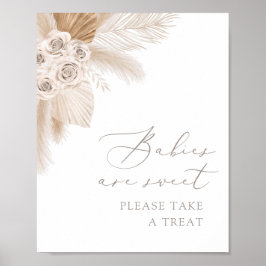 Boho Pampas Grass Baby's zijn zoet Poster