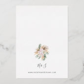 Boho Pampas Grass Beach Floral Wedding Folie Uitnodiging (Achterkant)
