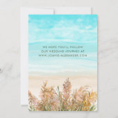 Boho Pampas Grass Beach Scene Wedding Save The Date (Achterkant)