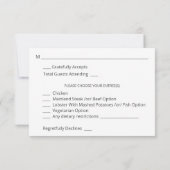 Boho Pampas Grass Beach w Meal RSVP Card 2 (Achterkant)