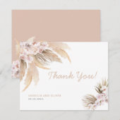 Boho Pampas Grass bedankje Bedankkaart (Voorkant / Achterkant)