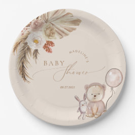 Boho Pampas Grass Beer Ballon Baby shower Papieren Bordje