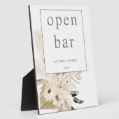 Boho Pampas Grass & Beige Floral Open Bar 1 Fotoplaat (Zijkant)