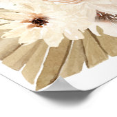 Boho Pampas Grass & Beige Floral Open Bar 1 Poster (Hoek)