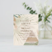 BOHO Pampas Grass Beige Green Terracotta Wedding (Staand voorkant)