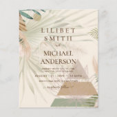 BOHO Pampas Grass Beige Green Terracotta Wedding (Voorkant)