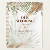 BOHO Pampas Grass Beige Green Terracotta Wedding Planner (Voorkant)
