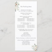 Boho Pampas Grass & Beige L Wedding Ceremony Programmakaart (Achterkant)