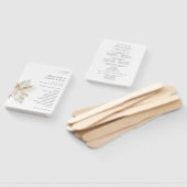 Boho Pampas Grass & Beige Wedding Ceremony Program Handwaaier (Niet-gemonteerd)