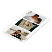 Boho Pampas Grass bewaar de date bruiloft Magneet (Linkerzijde)