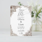 Boho Pampas Grass bewaar de date bruiloft Save The Date (Staand voorkant)