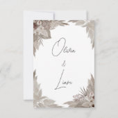 Boho Pampas Grass bewaar de date bruiloft Save The Date (Achterkant)