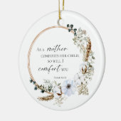 Boho Pampas Grass Bible Verse God Scripting Floral Keramisch Ornament (Links)