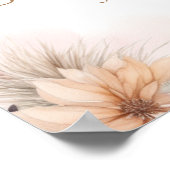 Boho Pampas Grass Bloemen Meisje Baby shower Welko Poster (Hoek)