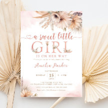 Boho Pampas Grass Bloemen Woestijn Meisje Baby sho