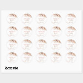 Boho Pampas Grass Bloemen Woestijn Meisje Baby sho Ronde Sticker (Vel)
