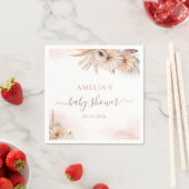 Boho Pampas Grass Bloemen Woestijn Meisje Baby sho Servet (Insitu)