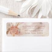 Boho Pampas Grass | Blush Hydrangea Blooms Etiket (Insitu)