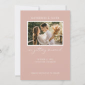 Boho Pampas Grass Blush Pink Photo Weddenschap Save The Date (Achterkant)