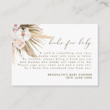 Boho Pampas Grass Boeken voor Baby Tussenvoegsel