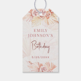 Boho Pampas Grass Bohemian Blush Birthday Party Cadeaulabel