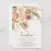 Boho Pampas Grass bohemian desert luncheon Kaart (Voorkant)