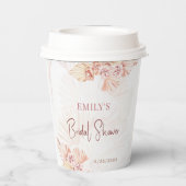 Boho Pampas Grass Bohemian Vrijgezellenfeest Coffe Papieren Bekers (Achterkant)