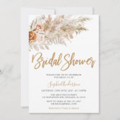 Boho Pampas Grass Bohemian Vrijgezellenfeest Kaart (Voorkant)