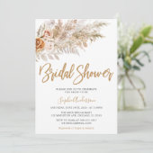 Boho Pampas Grass Bohemian Vrijgezellenfeest Kaart (Staand voorkant)