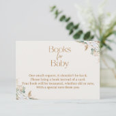 Boho Pampas Grass Books for Baby Card | Neutral Bedankkaart (Staand voorkant)