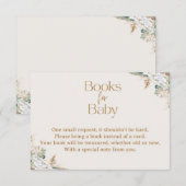 Boho Pampas Grass Books for Baby Card | Neutral Bedankkaart (Voorkant / Achterkant)