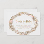Boho Pampas Grass Books for Baby Card | Neutral Bedankkaart (Voorkant / Achterkant)