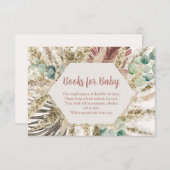 Boho Pampas Grass Books for Baby Card | Neutral Bedankkaart (Voorkant / Achterkant)