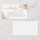 Boho Pampas Grass Books voor Baby-invoegkaart Informatiekaartje (Voorkant / Achterkant)