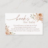Boho Pampas Grass Books voor Baby-invoegkaart Informatiekaartje (Voorkant)