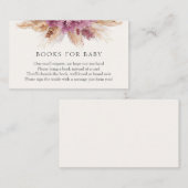 Boho Pampas Grass Books voor Baby-invoegkaart Informatiekaartje (Voorkant / Achterkant)