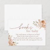 Boho Pampas Grass Books voor Baby-invoegkaart Kaart (Voorkant / Achterkant)