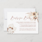 Boho Pampas Grass Books voor Baby Kaart Notitiekaartje (Voorkant)