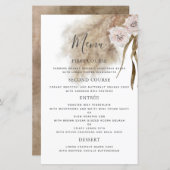 Boho Pampas Grass Botanical Weddenrenmenu (Voorkant / Achterkant)