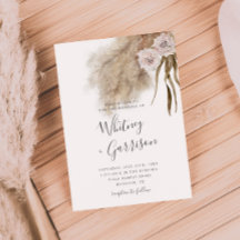 Boho Pampas Grass Botanical Wedding
