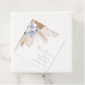 Boho Pampas Grass Boy Baby shower Bedankjes Labels (In situ)