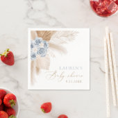 Boho Pampas Grass Boy Baby shower Napkins Servet (Insitu)