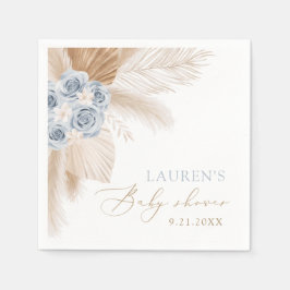 Boho Pampas Grass Boy Baby shower Napkins Servet