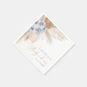 Boho Pampas Grass Boy Baby shower Napkins Servet (Hoek)
