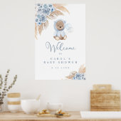 Boho Pampas Grass Boy Beer Welcome Sign (Matte) Poster (Keuken)